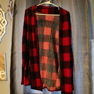 Buffalo plaid cardigan